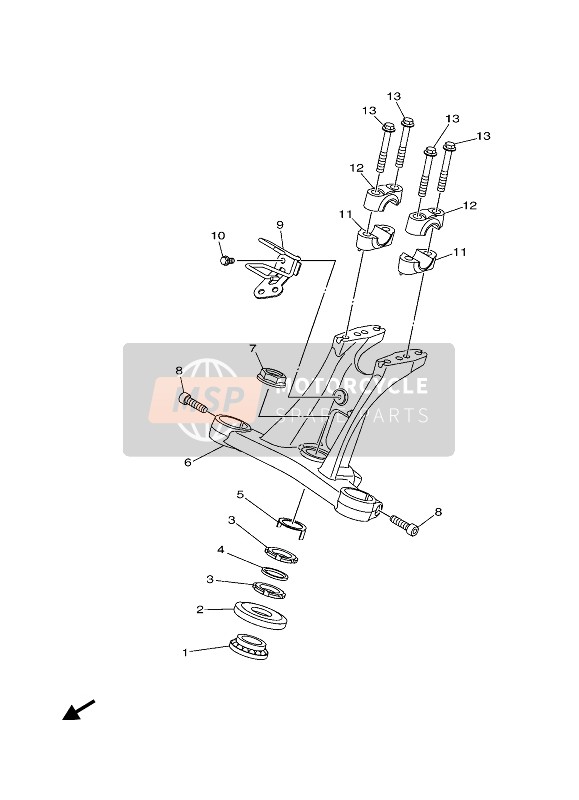 Yamaha XMAX 125 TECH MAX 2020 STEERING for a 2020 Yamaha XMAX 125 TECH MAX